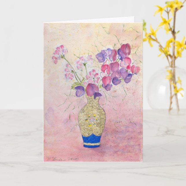 Tarjeta Flores para El día de San Valentín... (flor amarilla)