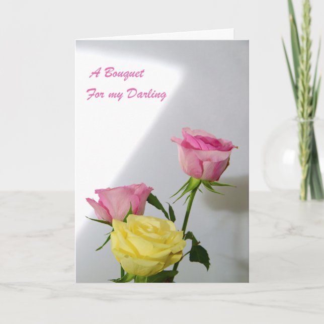 Tarjeta Flores Para Mi Querido. (Anverso)