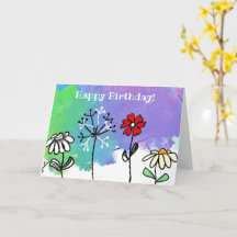 Flores personalizados brillantes felices en las ac