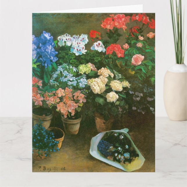 Tarjeta Flores Potadas Día de la Madre Grande (Anverso)