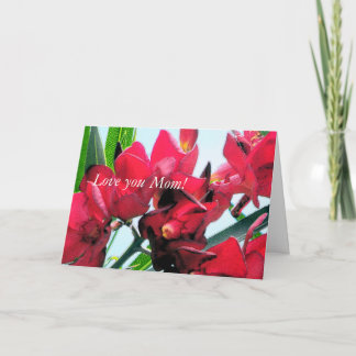 Tarjeta Flores rojas