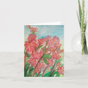 Tarjeta Flores rosadas