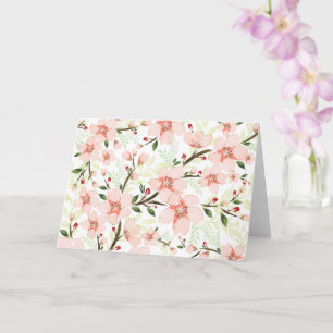 Tarjeta Flores rosadas
