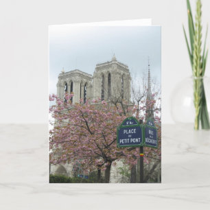 Tarjeta Flores rosadas en París
