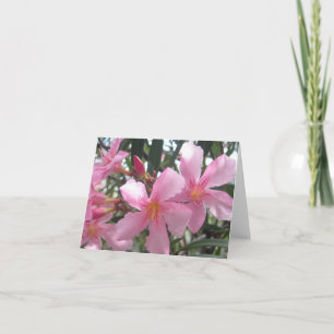 Tarjeta Flores rosadas florecientes