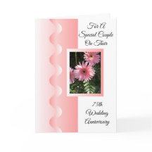 Flores rosadas personalizadas 75 aniversario de bo