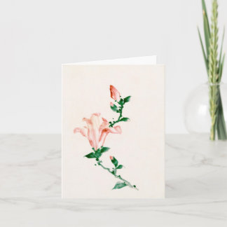 Tarjeta Flores rosas, Bella Artes japonés de Hokusai