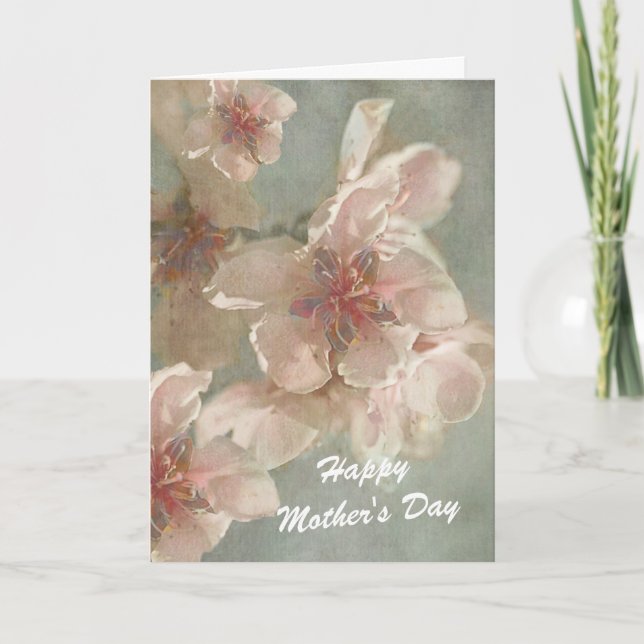 Tarjeta Flores rosas para el día de la madre (Anverso)