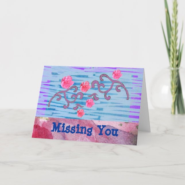 Tarjeta Flores Rosas Personalizables (Anverso)