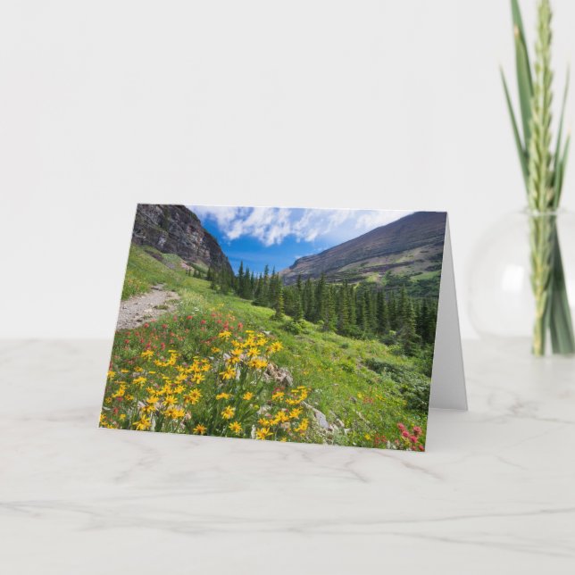 Tarjeta Flores | Ruta de las flores de Montana (Anverso)