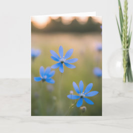 Tarjeta Flores salvajes azules