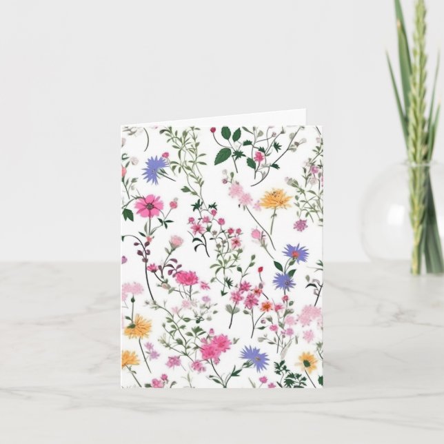 Tarjeta Flores salvajes de verano (Anverso)