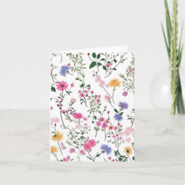 Tarjeta Flores salvajes de verano