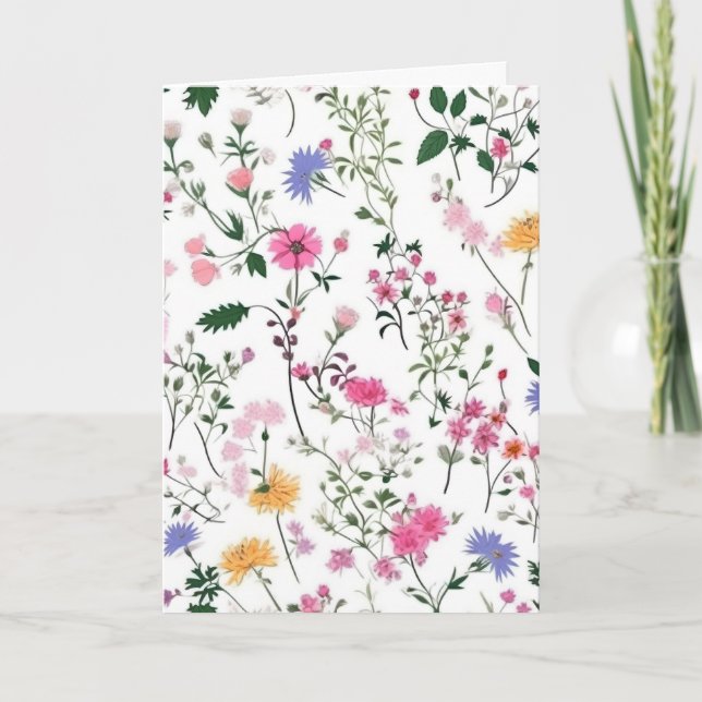 Tarjeta Flores salvajes de verano (Anverso)