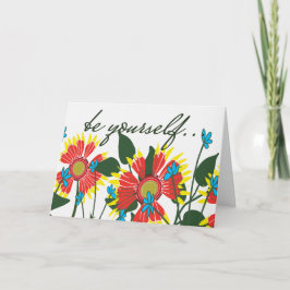 Tarjeta Flores salvajes para el valor