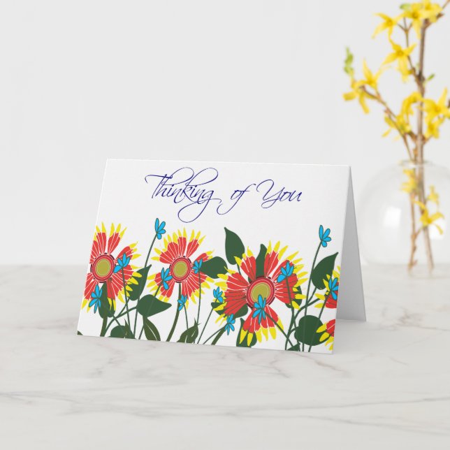 Tarjeta Flores silvestres (flor amarilla)