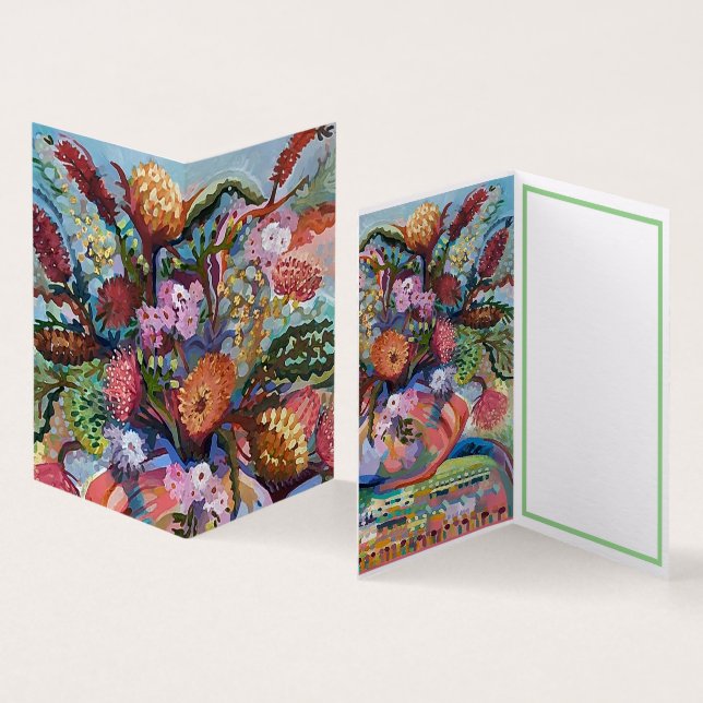 Tarjeta Flores silvestres australianas en jarrón (Interior y exterior)