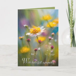 Tarjeta Flores Silvestres Caprichosas de Condolencias