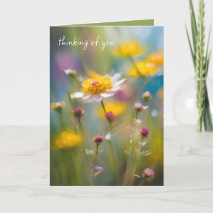 Tarjeta Flores Silvestres Caprichosas Pensando en Ti