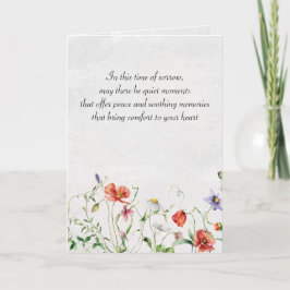 Tarjeta Flores Silvestres De Acuarela Para La Simpatía