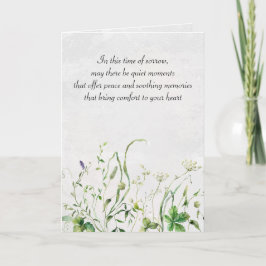 Tarjeta Flores Silvestres De Acuarela Para La Simpatía