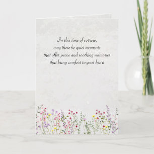 Tarjeta Flores silvestres de acuarela personalizadas para 