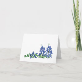 Tarjeta Flores silvestres de Bluebonnet, flores de Texas