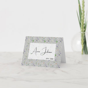 Tarjeta Flores silvestres de verano agradecimiento por sim