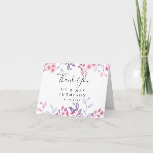 Tarjeta Flores silvestres del país púrpura