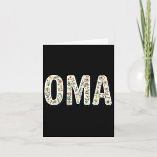 Tarjeta Flores silvestres oma floral día de la madre oma m