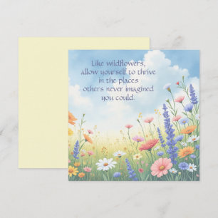Tarjeta Flores silvestres y presupuesto