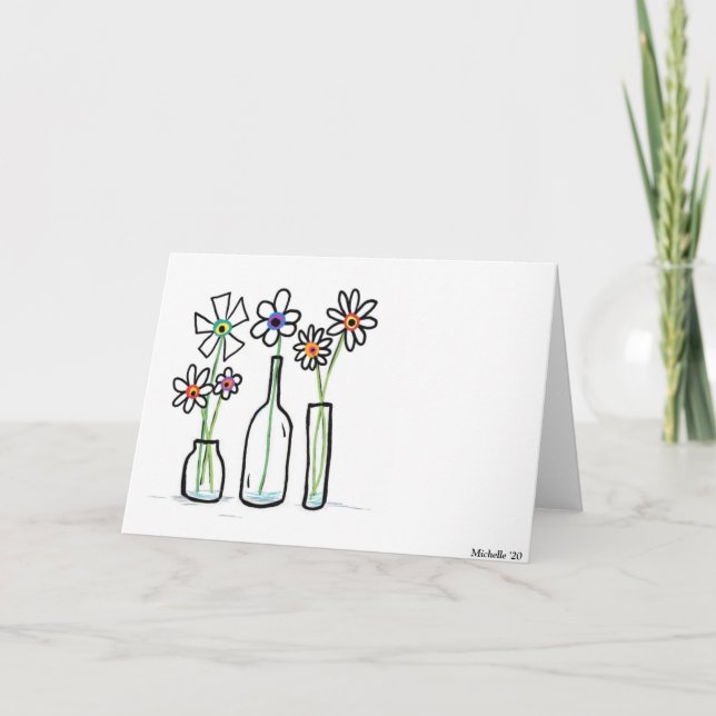 Tarjeta Flores simples (Anverso)