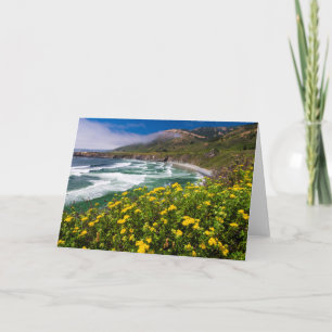 Tarjeta Flores Sobre La Playa Del Dólar De Arena