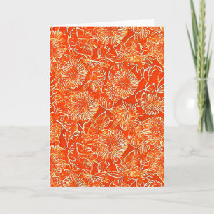 Tarjeta Flores suaves naranjas
