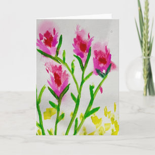 Tarjeta Flores Suaves – Saludo Floral en Acuarela Suave