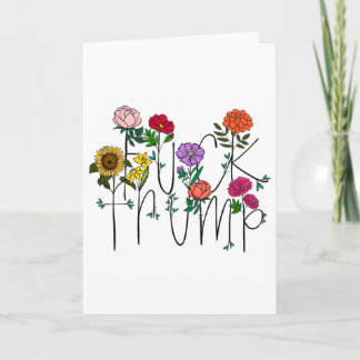 Tarjeta Flores Sutiles Anti Trump 