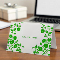 Flores verdes de folclore blanco Gracias Personali