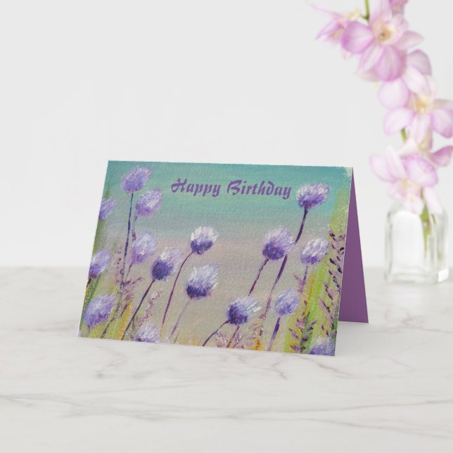 Tarjeta Flores violetas (Orquídea)