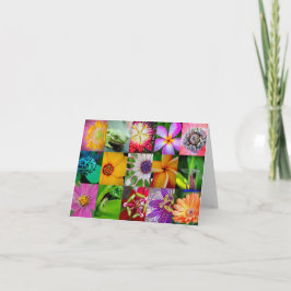 Tarjeta Flores y criaturas elegantes Patrón floral
