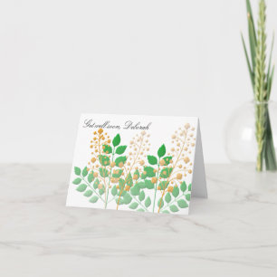 Tarjeta Flores y hojas de jardín se recuperan