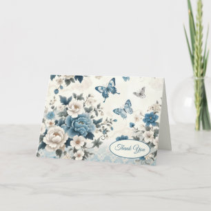 Tarjeta Flores y mariposas Chinoiserie Gracias