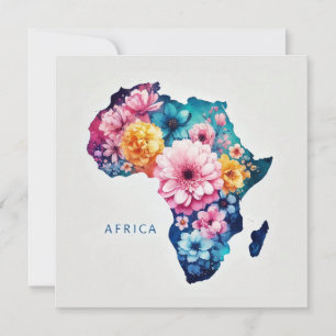 Tarjeta florida del Mapa de África