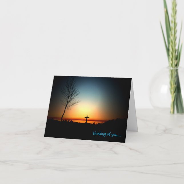 Tarjeta Florida Sunset con Cruz (Anverso)