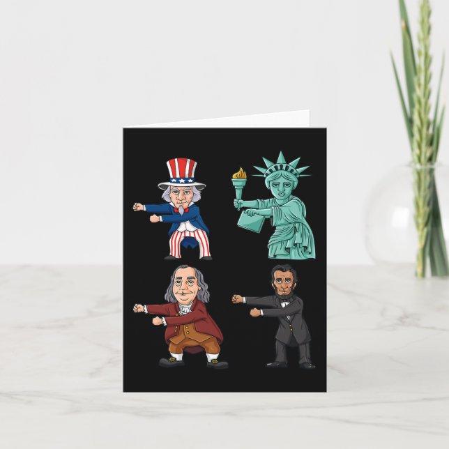 Tarjeta Floss Como Un Jefe Tío Sam Ben Franklin Liberty 4 (Anverso)