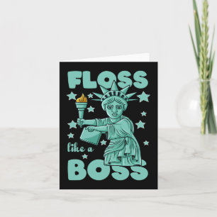 Tarjeta Floss Como Una Estatua De La Libertad Del Jefe El 