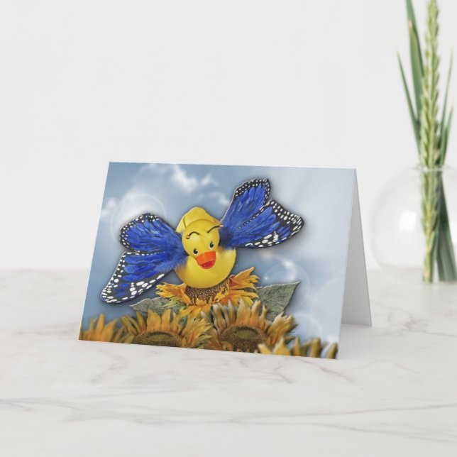 Tarjeta ¡Flotador como una mariposa! (Anverso)