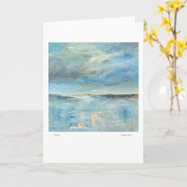 Tarjeta ' Flotando ' (flor amarilla)