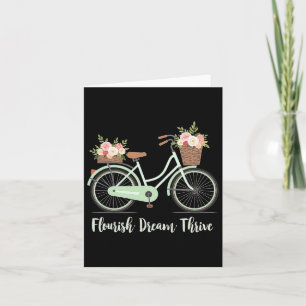 Tarjeta Flourish Dream Thrive Floral Bike Sutil 8647 Trum
