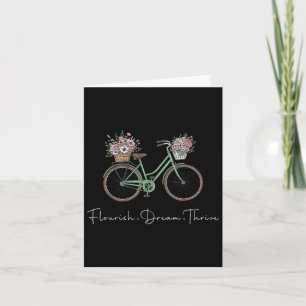 Tarjeta Flourish Dream Thrive Floral Bike Sutil 8647 Trum