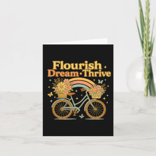 Tarjeta Flourish Dream Thrive Floral Bike Sutil 8647 Trum